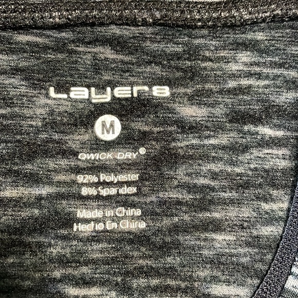 Layer8 Qwick Dry Athletic Long Sleeved 1/4 Zip Size M - Picture 6 of 11